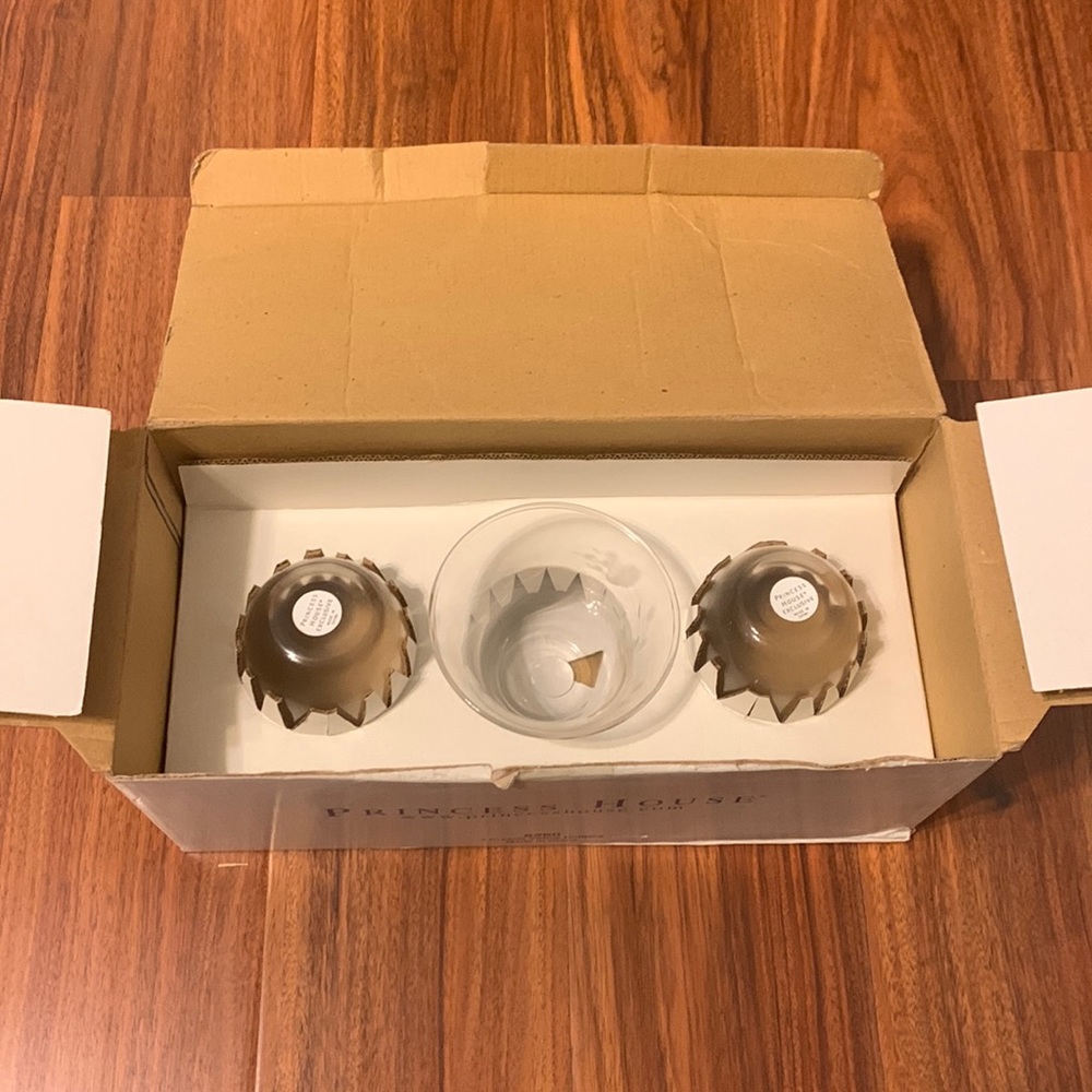 Princess House 3 crystal votive holders